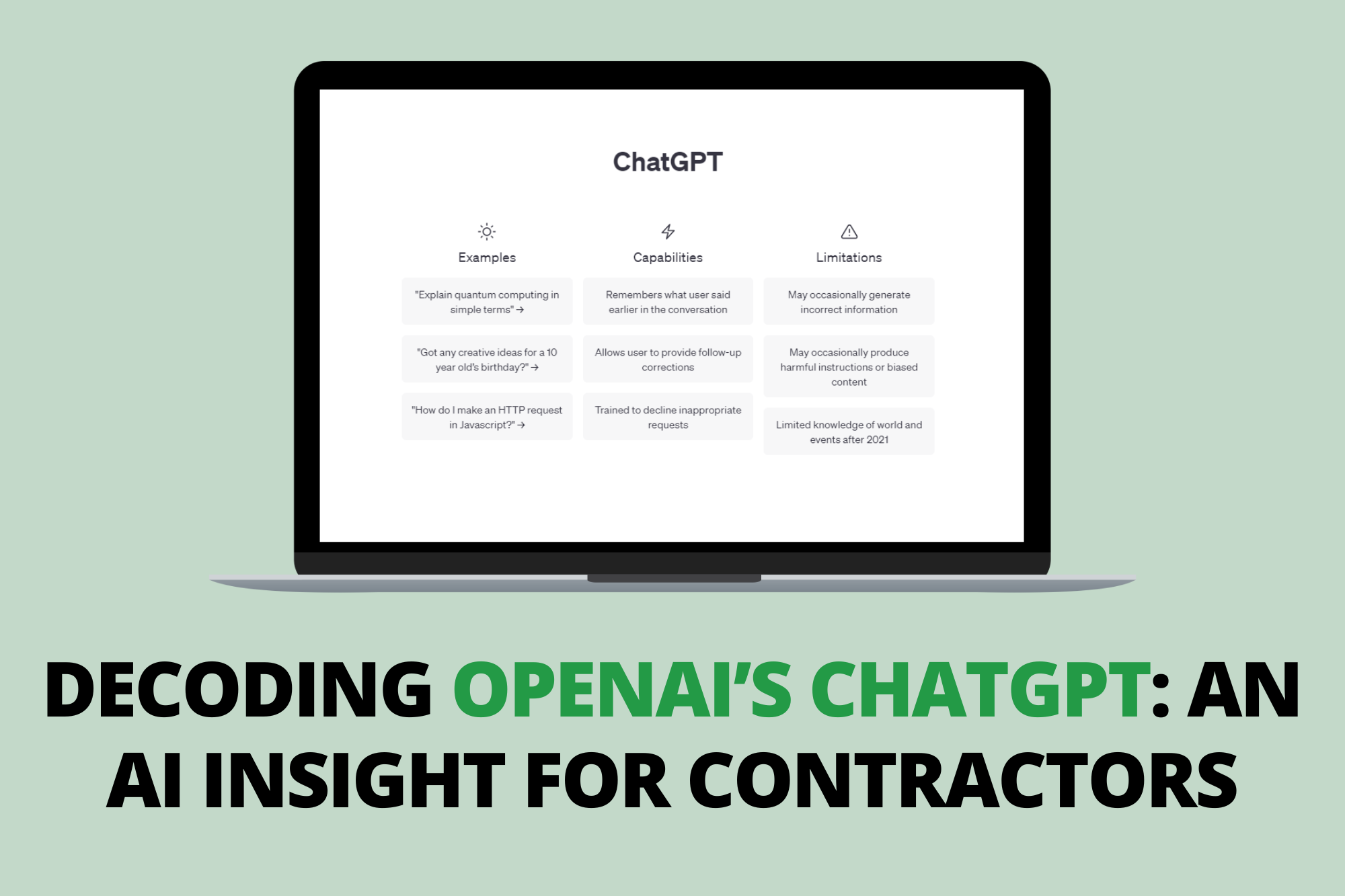Decoding OpenAI’s ChatGPT: An AI Insight for Contractors